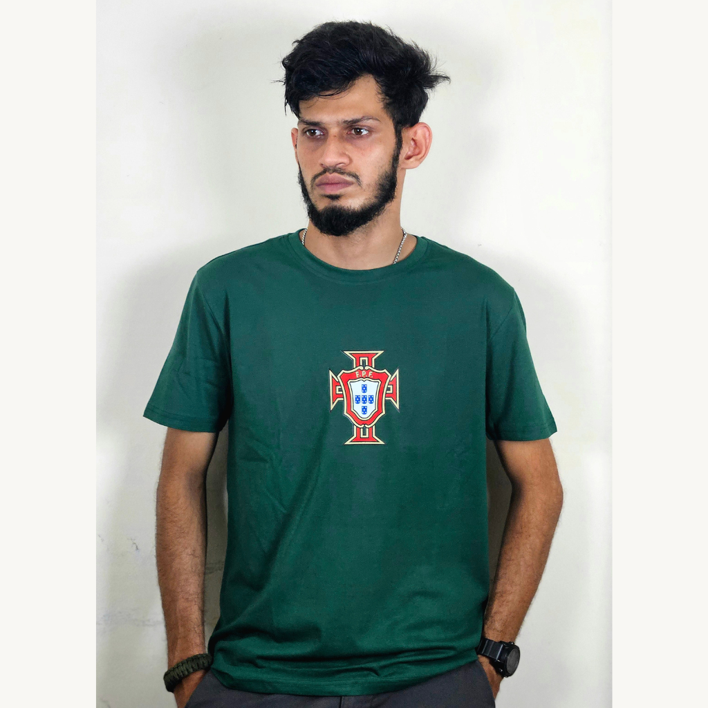 Portugal T-Shirt - Bottle Green, 180GSM