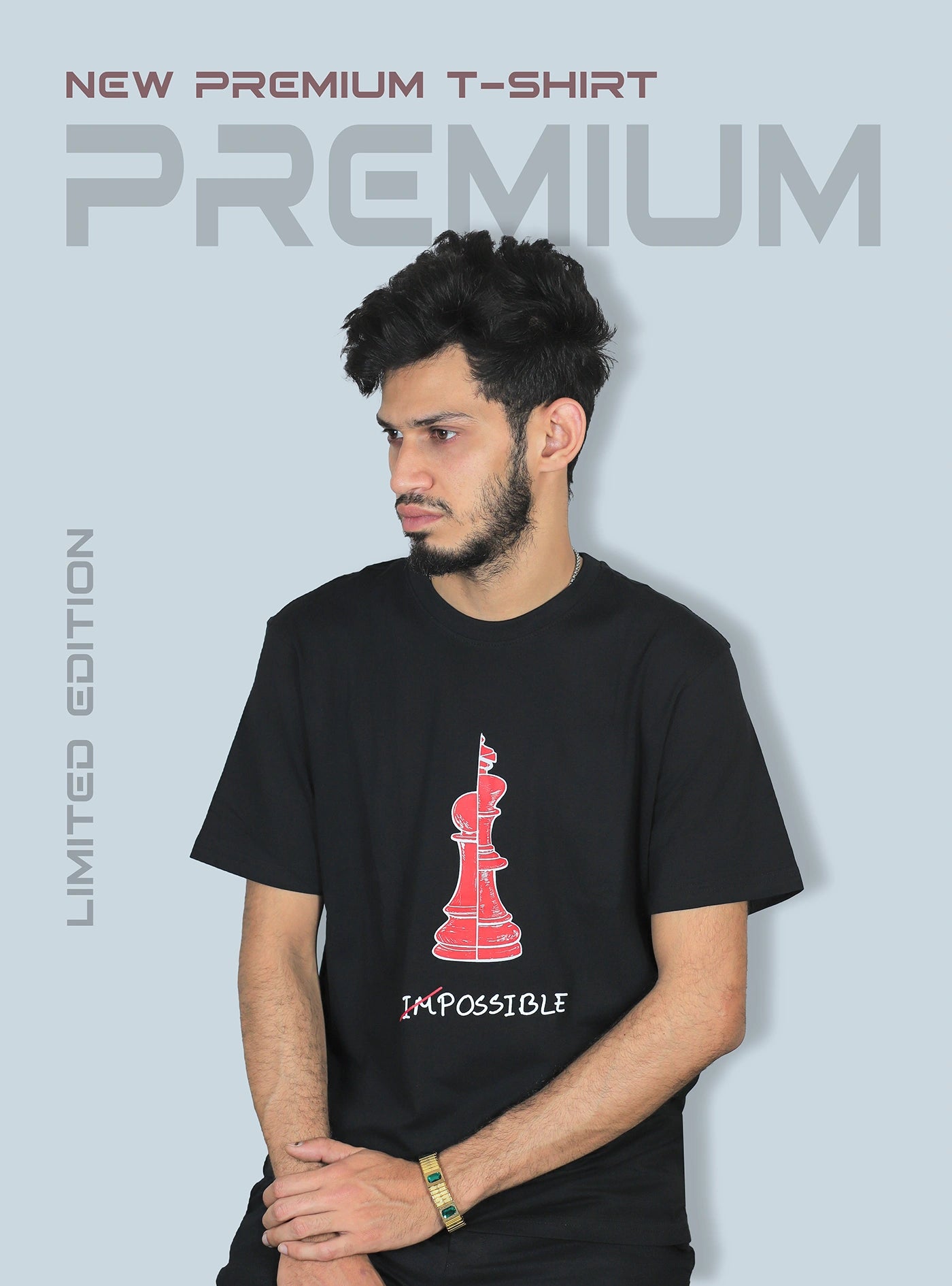 Premium Printed T-Shirts – Black