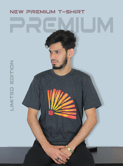 Premium Printed T-Shirts – Gray