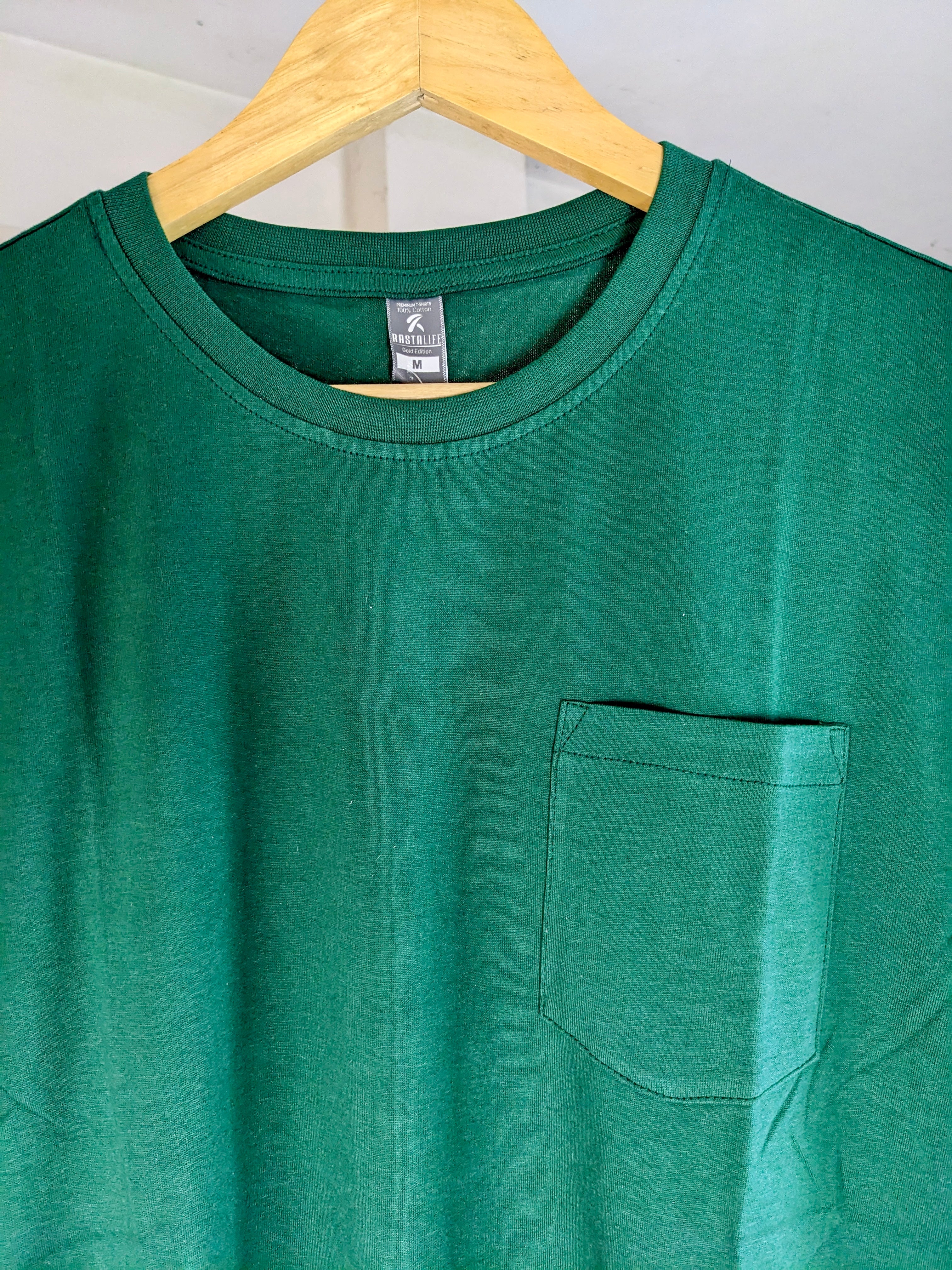 Premium Solid Pocket T-Shirt - Bottle Green