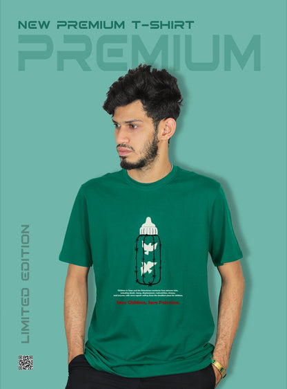 Premium Printed T-Shirts – Bottle Green