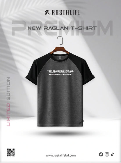 Premium Raglan T-Shirt – Gray & Black
