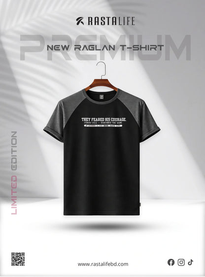 Premium Raglan T-Shirt – Black & Gray