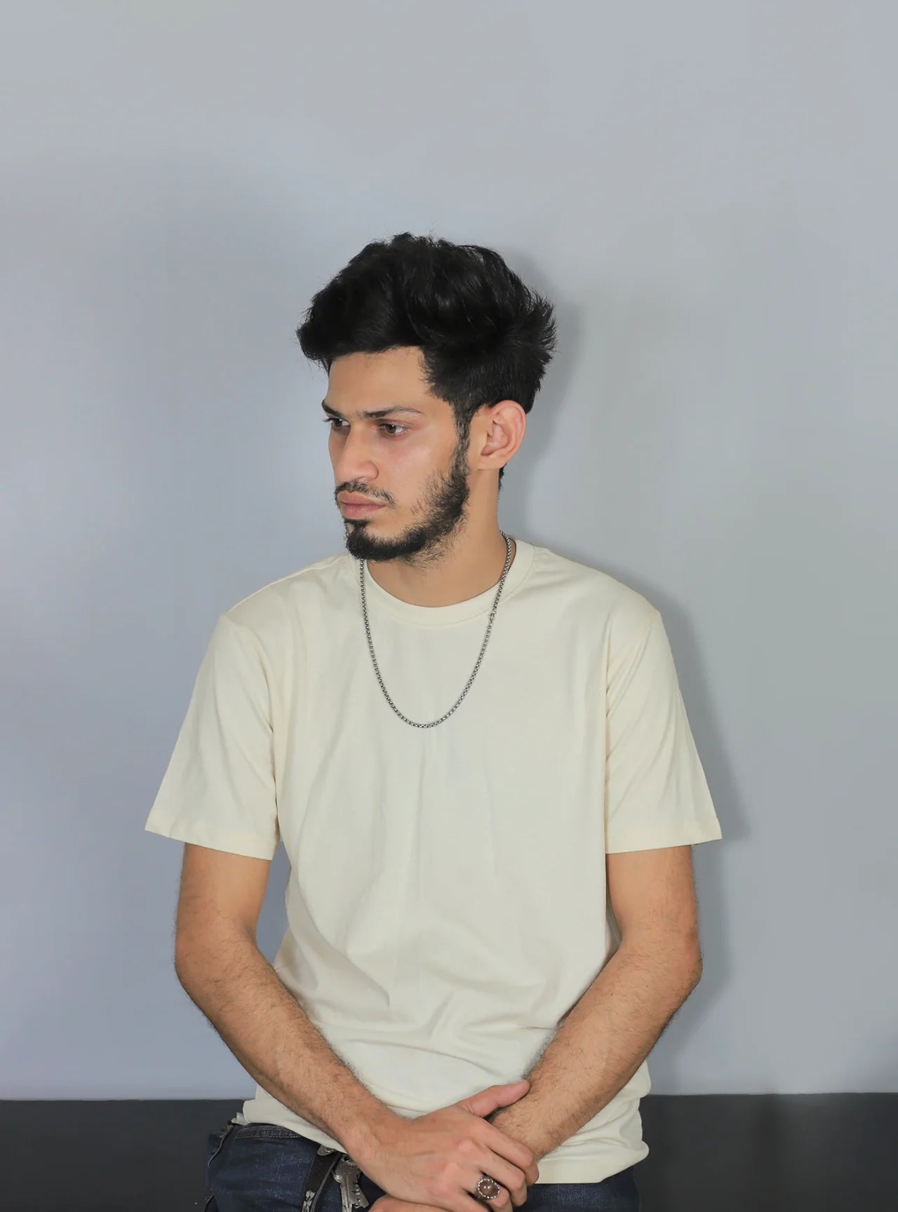 Premium Solid T-Shirt - Beige