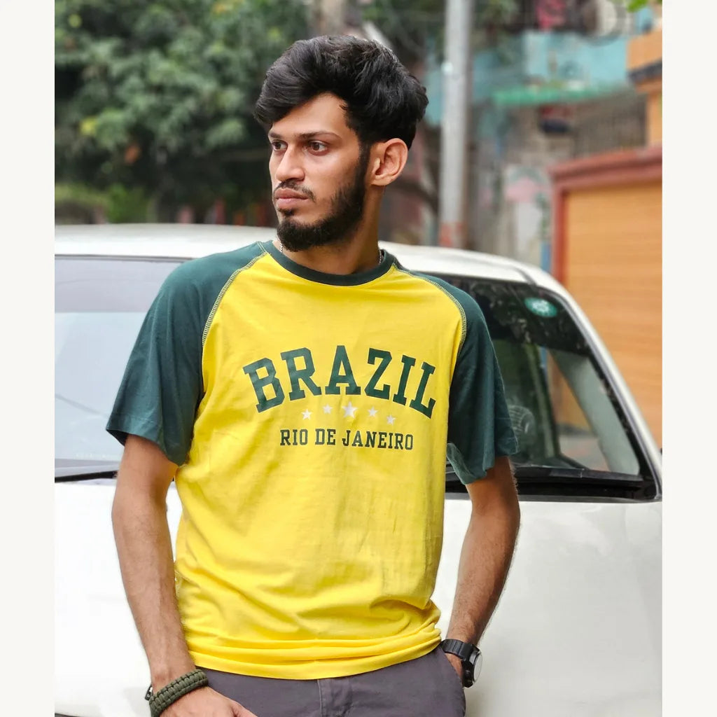 Brazil Single Premium Raglan T-Shirt