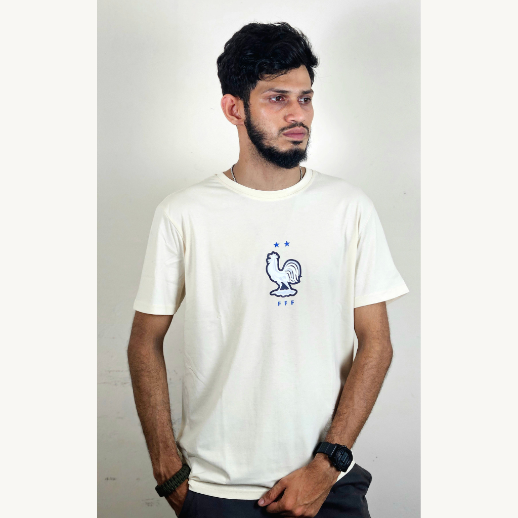 France T-Shirt - Beige, 180GSM