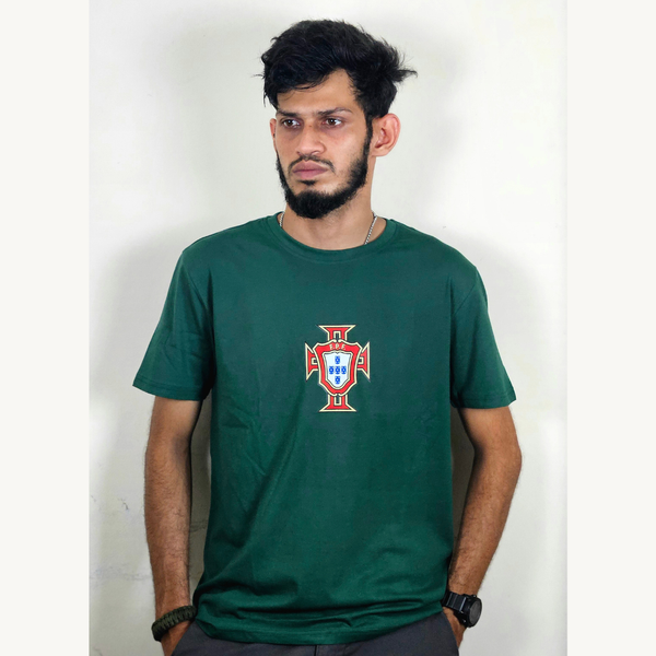 Portugal T-Shirt - Bottle Green, 180GSM