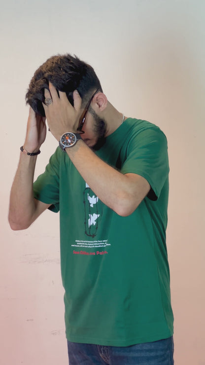 Premium Printed T-Shirts – Bottle Green
