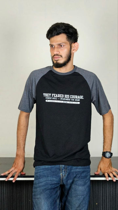 Premium Raglan T-Shirt – Black & Gray