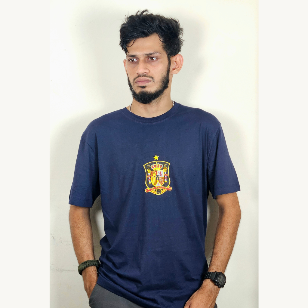 Spain T-Shirt - Navy Bliue, 180GSM