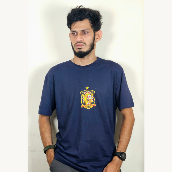 Spain T-Shirt - Navy Bliue, 180GSM
