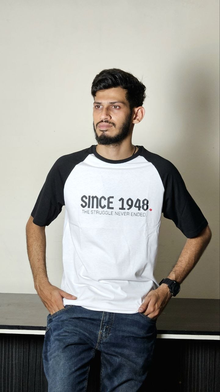Premium Raglan T-Shirt – White & Black